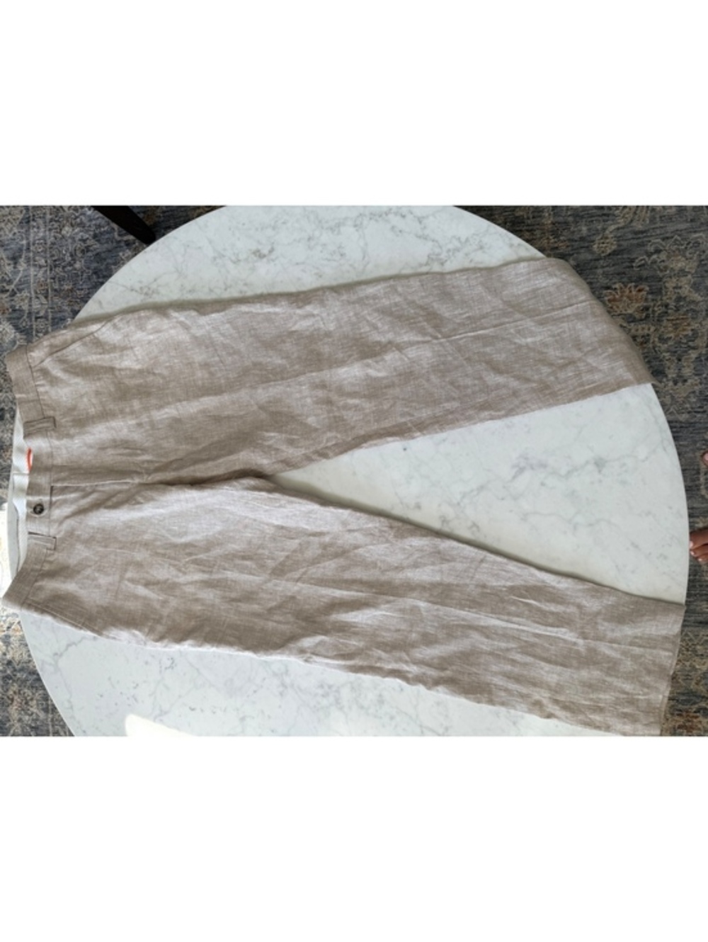 INSERCH Mens 36 100% Linen Pants Oatmeal Beige Dress Trousers P880
